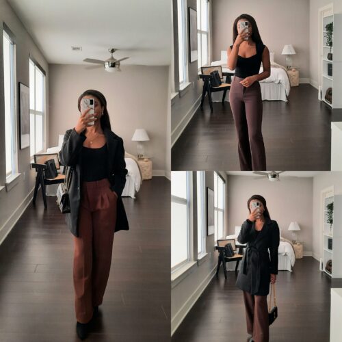 6 Fall/Winter 2023 Outfits | Black & Brown Dark Academia Color Palette | Ft. Abercrombie and Aritzia